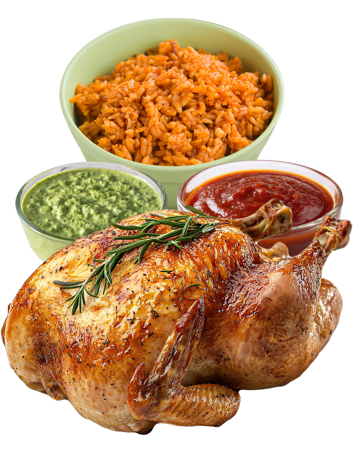 1 Pollo Rostizado con Arroz